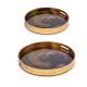 RITUALI DOMESTICI GALATEO Set of 2 round iris trays