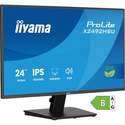 20. iiyama ProLite 24-inch Full HD IPS panel with narrow bezels on all sides and energy class B