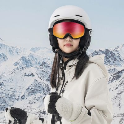 9. Qunature Black Ski Goggles Kids (Size M/L) - Black