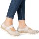 5. Rieker N4299-60 comfortable women's shoes with openwork velcro in beige