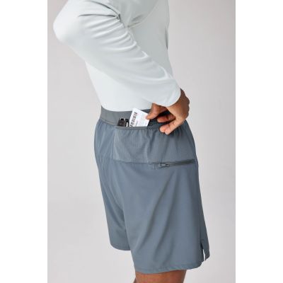 2. Men's Journey 7″ 2-in-1 Short Running Shorts Gray