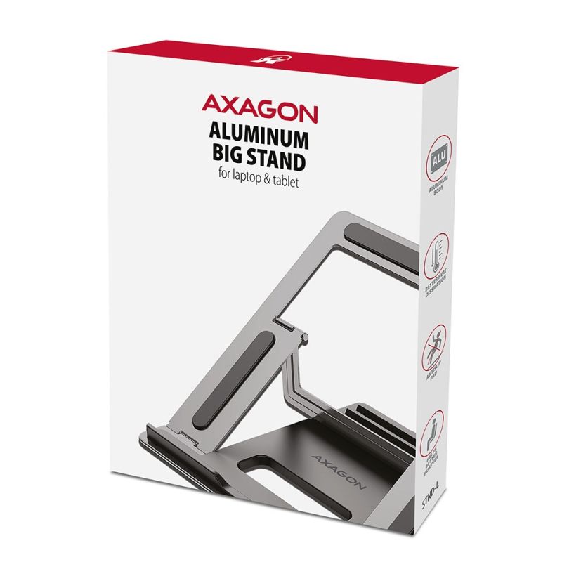 8. Axagon STND-L Laptop Stand Notebook Stand Gray 40.6 cm (16")