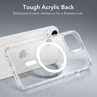 5. ESR Classic Hybrid Halolock Case with MagSafe for iPhone 13 / iPhone 14 - Clear