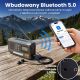 9. Extralink Bluetooth Solar Emergency Radio with Crank Dynamo Powerbank 4000mAh with SOS Flashlight BT-4000 Portable Analog and Digital Black, Orange