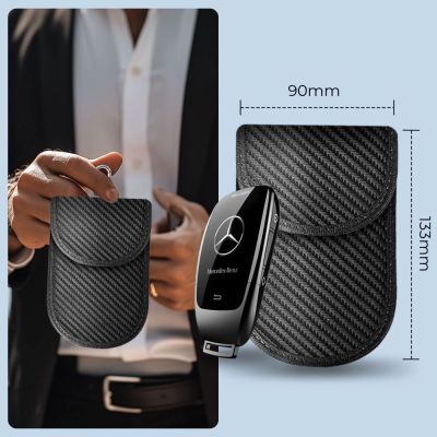 3. Tech-Protect KLR100 RFID Blocking Car Key Case - Black - Carbon