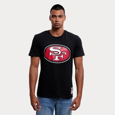 4. Mitchell & Ness NFL Team Logo Tee San Francisco M 49ERSS BMTRINTL1053-SF4BLCK