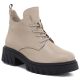 5. Women's beige leather ankle boots on the platform M.Daszyński SFY2502-11ac