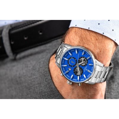 3. Men's Watch Giewont Chronograph Sapphire Silver Blue GW4580-B3