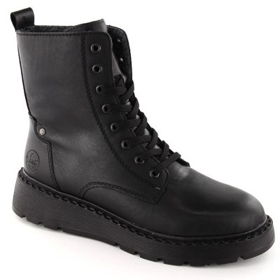 10. Women’s black lined leather ankle boots Rieker 70401-00