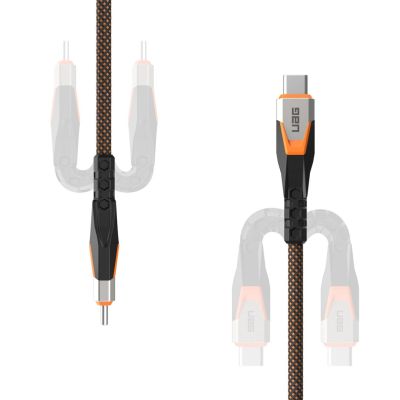 12. UAG SRGE - USB-C - USB-C cable, USB 3.2 Gen2 240W/20Gbps, 75 cm (black/orange)
