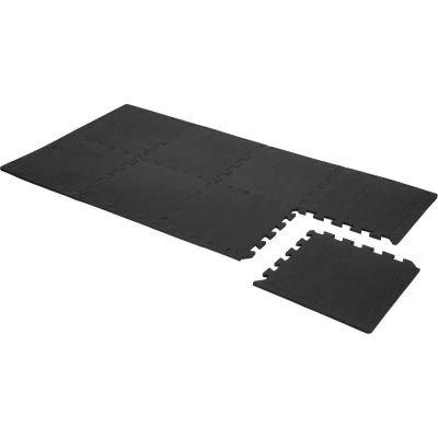 12. PUZZLE MAT FOR FITNESS EQUIPMENT 8 PCS 30x30x0.9 CM BLACK PURE 2 IMPROVE