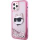 2. Karl Lagerfeld KLHCP12MLNCHCP iPhone 12/ 12 Pro 6.1" pink/pink hardcase Glitter Choupette Head