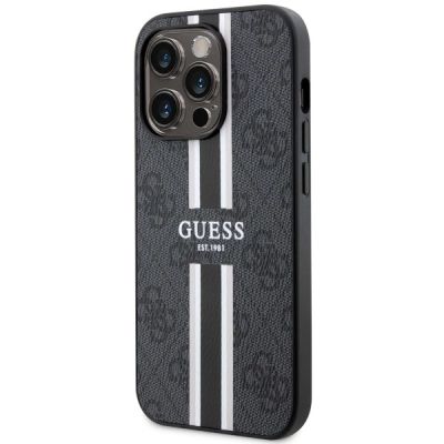 2. Guess GUHMP14LP4RPSK iPhone 14 Pro 6.1" black/black hardcase 4G Printed Stripes MagSafe