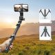 2. Ugreen LP680 selfie stick with stand and Bluetooth remote control 1.8m - black