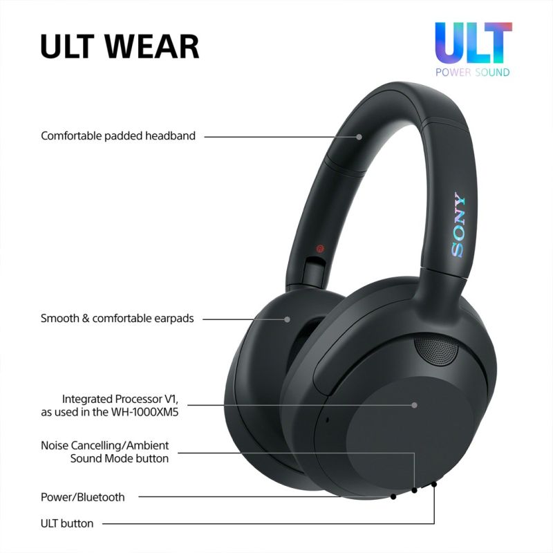 49. SONY WH-ULT900NB Headphones, black