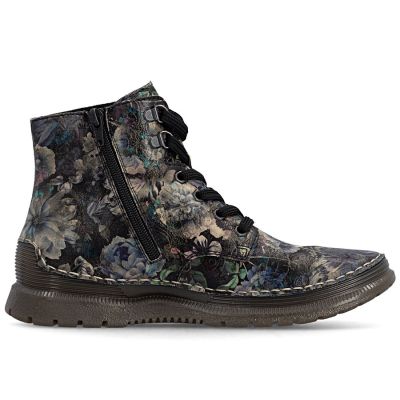 2. Women's insulated ankle boots with floral pattern Rieker 53632-90