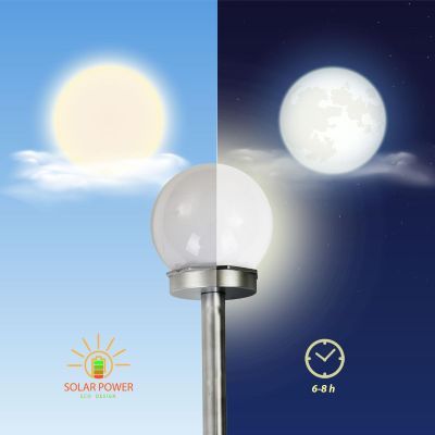 16. SOLAR LAMP MILK GLOBE 10x35CM