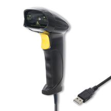 QOLTEC LASER BARCODE READER | 1D | USB | BLACK