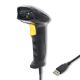 QOLTEC LASER BARCODE READER | 1D | USB | BLACK