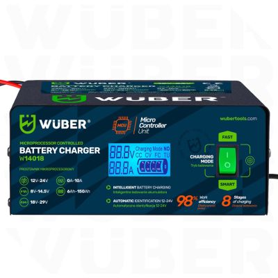 Microprocessor car battery charger 10A 6-150 Ah 2-24 V W14018 WUBER