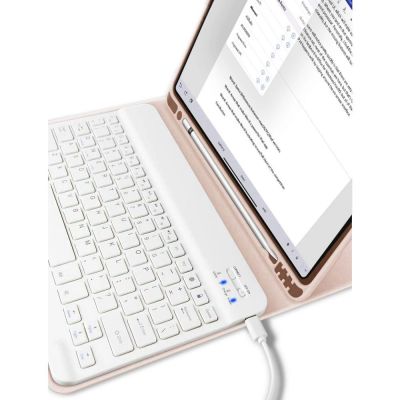 5. Tech-Protect SC Pen + Keyboard Case with Keyboard for iPad 10.9" 2022 - Pink