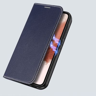 7. Dux Ducis Skin X2 case Samsung Galaxy S23+ flip case wallet stand blue
