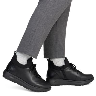 6. Women's leather insulated ankle boots black Remonte Rieker D2V06-35