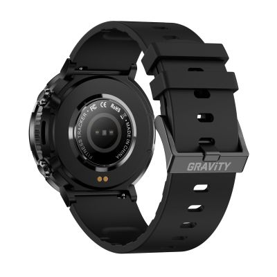 7. Gravity GT21-1+ Smartwatch Black Silicone Strap