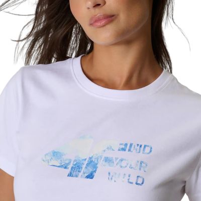 4. Women’s T-Shirt 4F F3496 White 4FWAW26TTSHF3496 10S