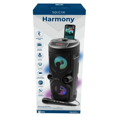 5. SQUEAK KARAOKE SPEAKER HARMONY BLUETOOTH 5.0, FM RADIO, MICROSD, AUX, USB SQ1004
