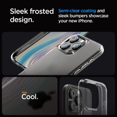 7. Spigen Ultra Hybrid iPhone 15 Pro Case - Clear Matte