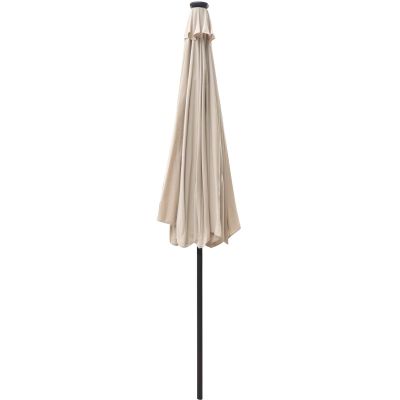27. GARDEN UMBRELLA WITH LED LIGHTING 300 CM BEIGE