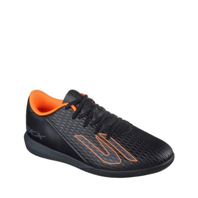 2. Skechers Club IC Football Boots Black and Orange 252136 BKOR