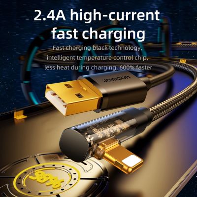 4. Joyroom Gaming Cable S-UL012A6 Lightning (angled) / USB-A (straight) 2.4A 1.2 m - blue