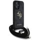 3. Guess 4G Big Logo Cord Stap Crossbody Case for iPhone 16 Black