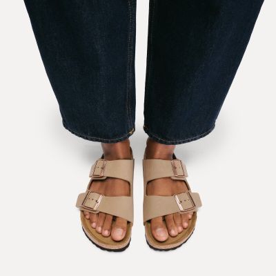 13. Birkenstock Arizona Tabacco Brown narrow men's brown flip-flops (0352203)