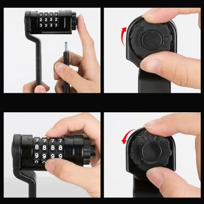 8. Rockbros LFCXR0085 Folding Bike Lock with Combination - Black