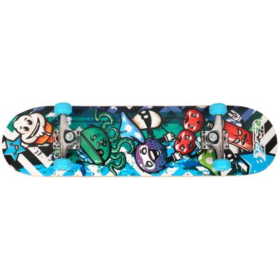 3. OCOTOPUS BLUE WOODEN SKATEBOARD BEST SPORTING