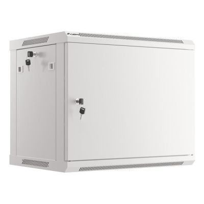 Rack installation cabinet, wall-mounted, 19" 9U, 600x450, gray, metal door, LANBERG (Flat Pack)