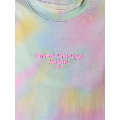 6. T-shirt with print for girls 4F 4FJRSS26TTSHF3826-90A