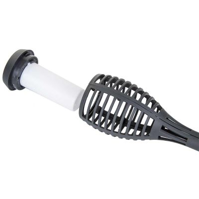 8. TORCH SOLAR LAMP DANCING FLAMES 12 LED SMD 7.5x7.5x46.5CM GRAY