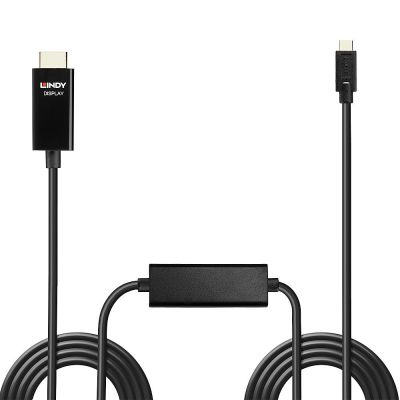 3. Lindy 43315 Cable Adapter 5m USB Type-C HDMI Type A (Standard) Black