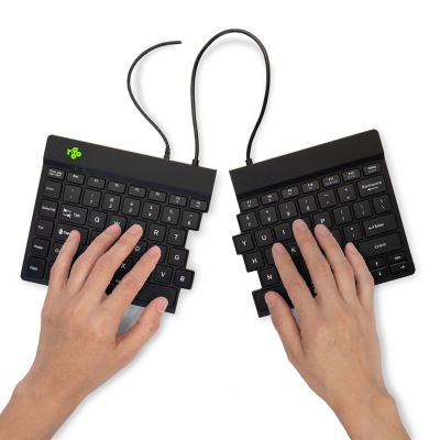 18. R-Go Tools Ergonomic R-Go Split Break v2 Keyboard with Break Software, QWERTY_US, Wired, Black