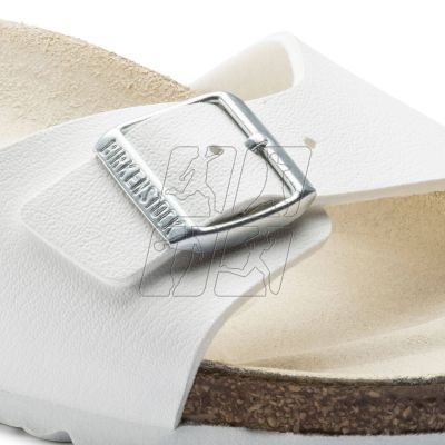 3. Birkenstock Madrid Birko-Flor White Women's Slides Regular Wide (0040731)