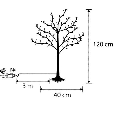 6. DECORATIVE TREE 150 LED 120 CM WHITE