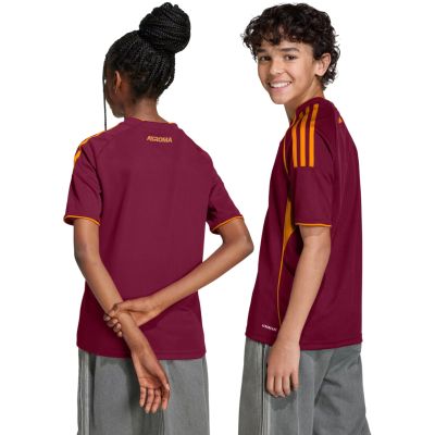 11. adidas AS Roma 25/26 Home burgundy kids' jersey JX2613