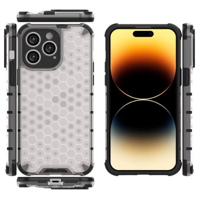 16. Honeycomb case for iPhone 14 Pro armored hybrid cover transparent