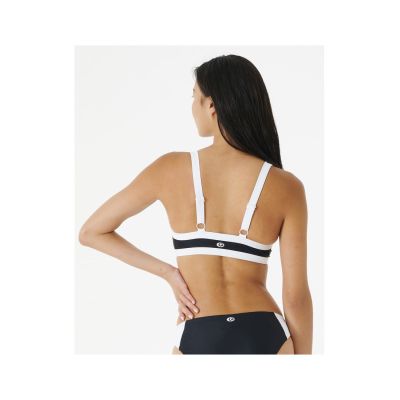 3. RIP CURL Mirage Colour Block Tri Bikini Top, Black