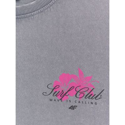 3. Women's relaxed printed T-shirt 4F 4FRSS26TTSHF4515-27S