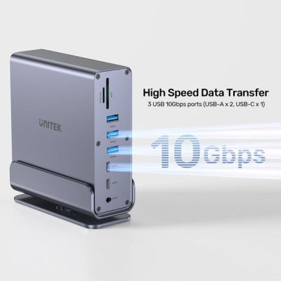 17. Unitek DisplayLink 4K Universal Docking Station x3